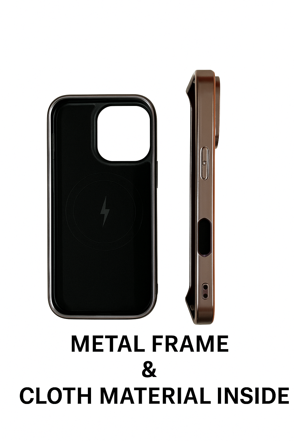 Dual Leather Metal Camera & MagSafe Case - Colours Available