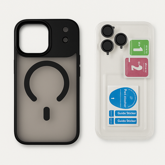 Smoked cover with Magsafe & free lens protector case - Colours Available