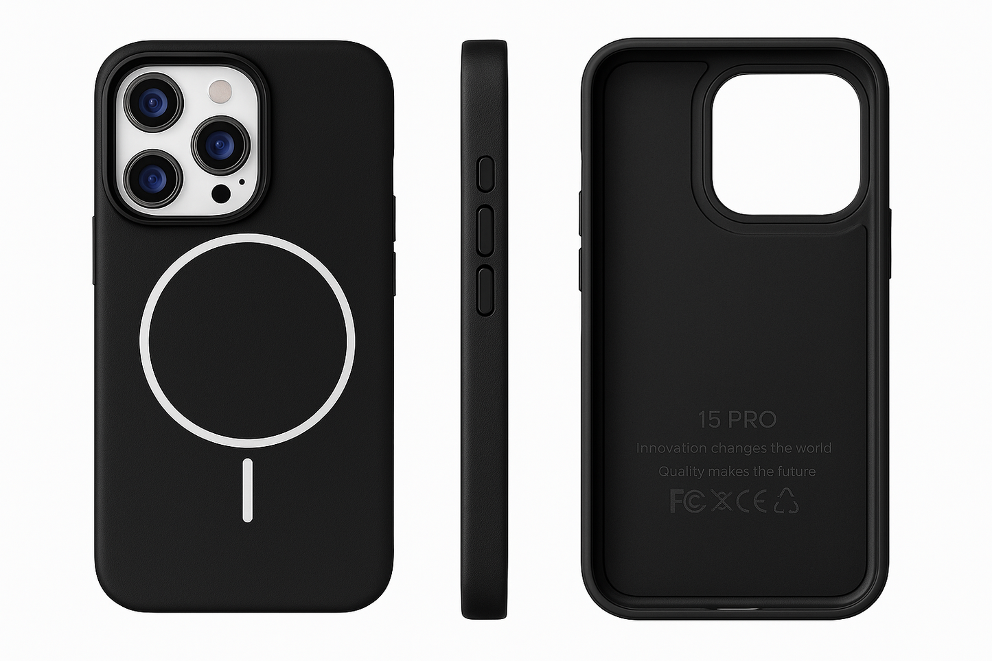 Premium soft Leather  with MagSafe cover - Colours available