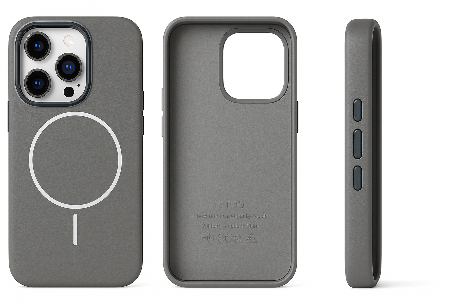 Premium soft Leather  with MagSafe cover - Colours available